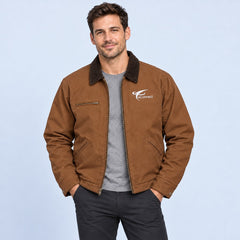 eConnect Embroidered Duck Cloth Work Jacket