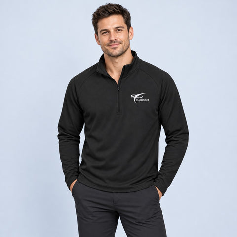 eConnect Embroidered Stretch Quarter-Zip Pullover