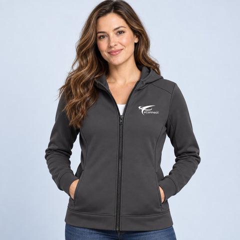 eConnect Women's Fleece Hoodie Jacket