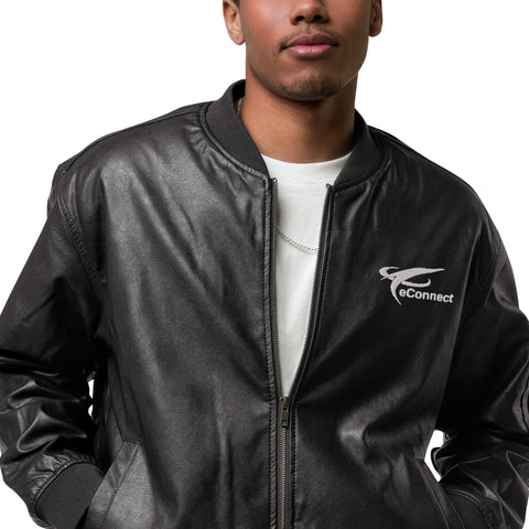 Men's Leather Bomber Jacket