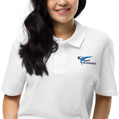 Lady's pique polo white